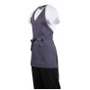 Whites V Neck Service Bib Apron Charcoal