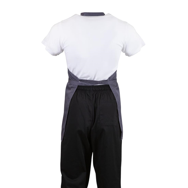 Whites V Neck Service Bib Apron Charcoal
