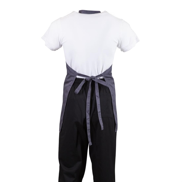 Whites V Neck Service Bib Apron Charcoal