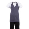 Whites V Neck Service Bib Apron Charcoal