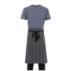 Whites Bistro Apron Black/White Butchers Stripe