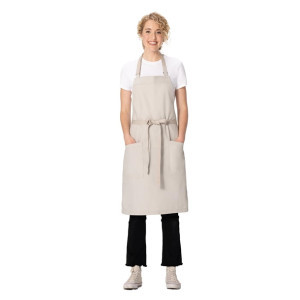 Chef Works Lockharte Bib Apron Ecru