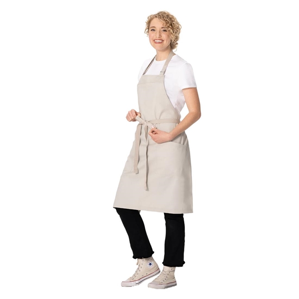 Chef Works Lockharte Bib Apron Ecru
