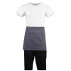 Whites Bistro Apron Polycotton Charcoal