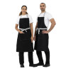 Southside Bib Apron Denim Black with Grey Ties Southside Bib Apron Denim Black with Grey Ties