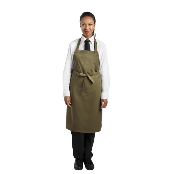 Le Chef Bib Apron Olive