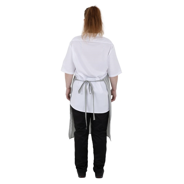 Whites Bib Apron Grey/White Butchers Stripe Whites Bib Apron Grey/White Butchers Stripe