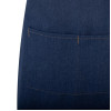 Southside Short Length Bib Apron Denim Blue with Tan Ties