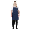 Southside Short Length Bib Apron Denim Blue with Tan Ties