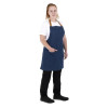 Southside Short Length Bib Apron Denim Blue with Tan Ties