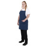 Southside Short Length Bib Apron Denim Blue with Tan Ties