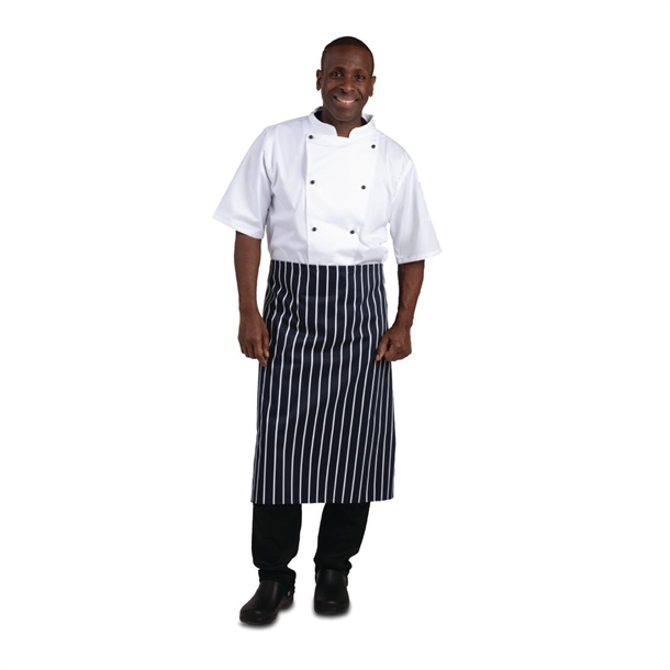 Whites Bistro Apron Blue/White Butchers Stripe Whites Bistro Apron Blue/White Butchers Stripe