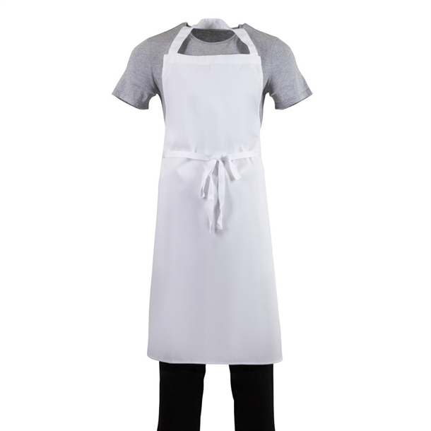 Whites Bib Apron Polycotton White XL Whites Bib Apron Polycotton White XL