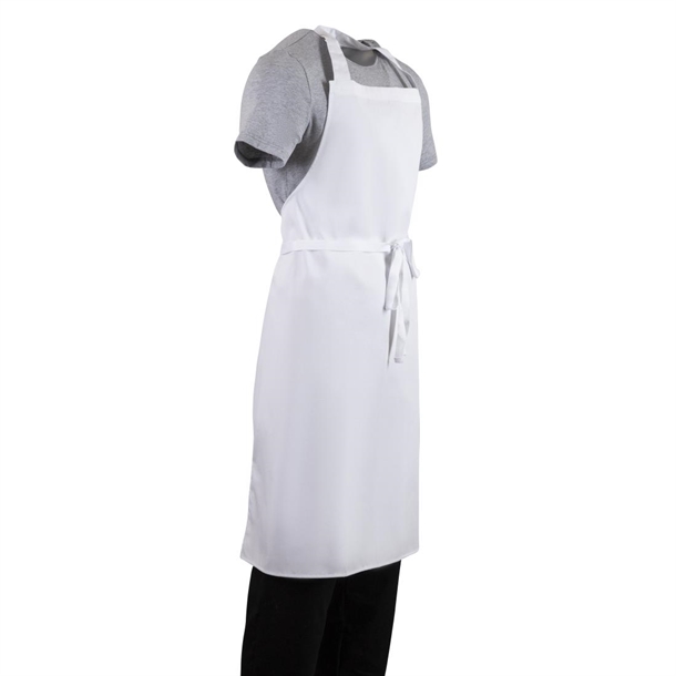 Whites Bib Apron Polycotton White XL Whites Bib Apron Polycotton White XL