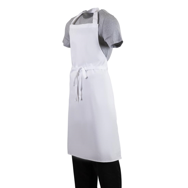 Whites Bib Apron Polycotton White XL Whites Bib Apron Polycotton White XL