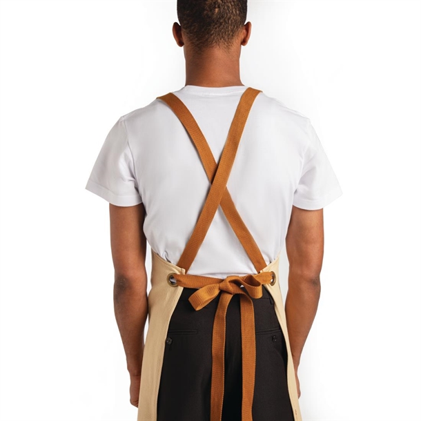 Southside X-Cross Back Apron Khaki Beige - 700x1000mm Southside X-Cross Back Apron Khaki Beige - 700x1000mm