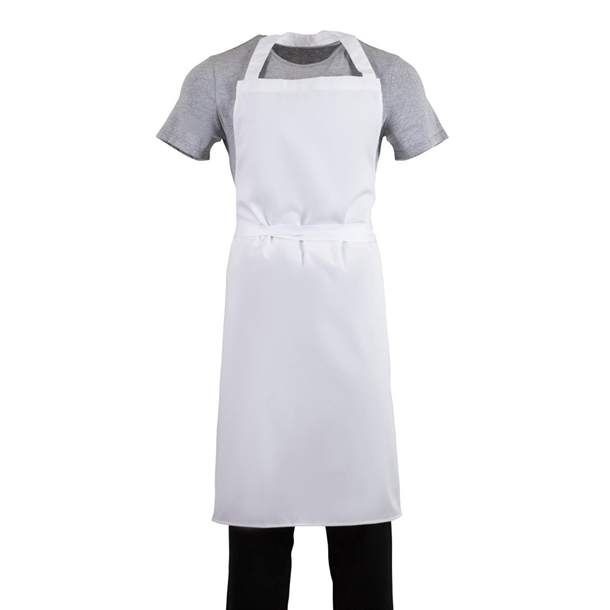 Whites Bib Apron Polycotton White XL Whites Bib Apron Polycotton White XL