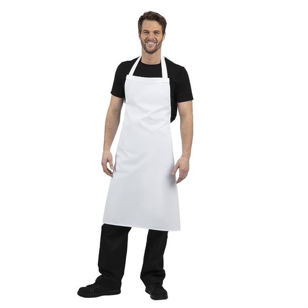 Whites Bib Apron Polycotton White XL Whites Bib Apron Polycotton White XL