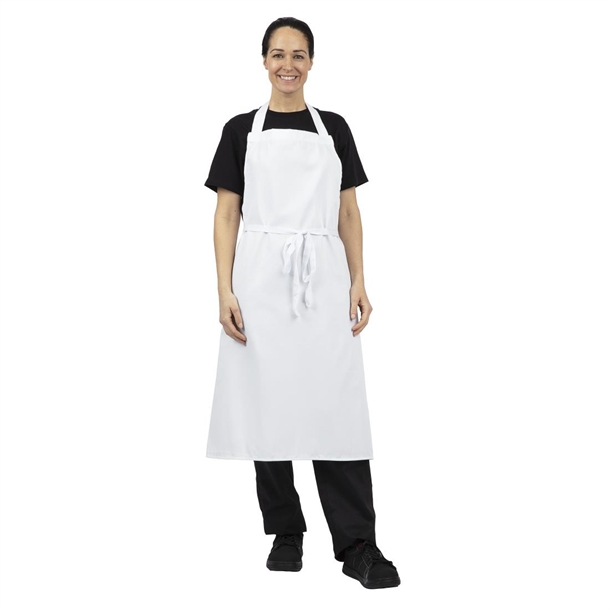 Whites Bib Apron Polycotton White XL Whites Bib Apron Polycotton White XL