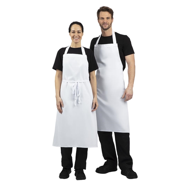 Whites Bib Apron Polycotton White XL Whites Bib Apron Polycotton White XL