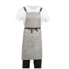 Southside Linen Blend Bib Apron Grey Southside Linen Blend Bib Apron Grey