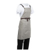 Southside Linen Blend Bib Apron Grey Southside Linen Blend Bib Apron Grey