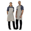 Southside Linen Blend Bib Apron Grey Southside Linen Blend Bib Apron Grey