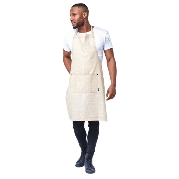 Urbanbar Clementine Linen Bib Apron Natural Urbanbar Clementine Linen Bib Apron Natural