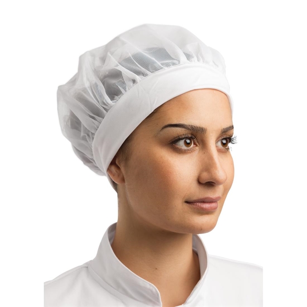 Whites Unisex Comfy Hair Net Hat White Whites Unisex Comfy Hair Net Hat White