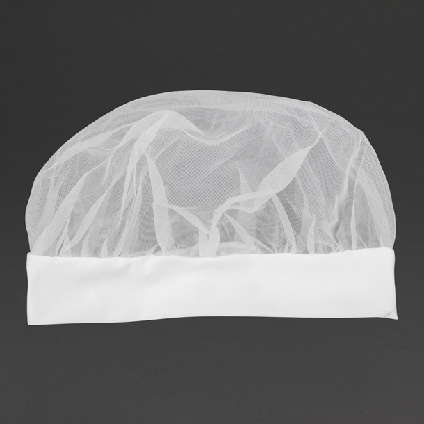 Whites Unisex Comfy Hair Net Hat White Whites Unisex Comfy Hair Net Hat White