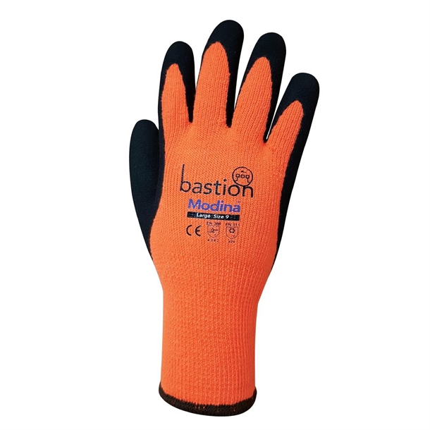 Bastion Modina Cut 3 Acrylic Thermal Gloves - Orange - Pair Bastion Modina Cut 3 Acrylic Thermal Gloves - Orange - Pair