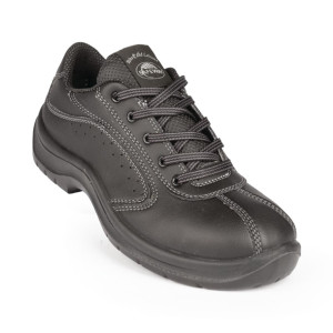 Slipbuster Lite Side Perforated Lace Up Safety Shoes Black