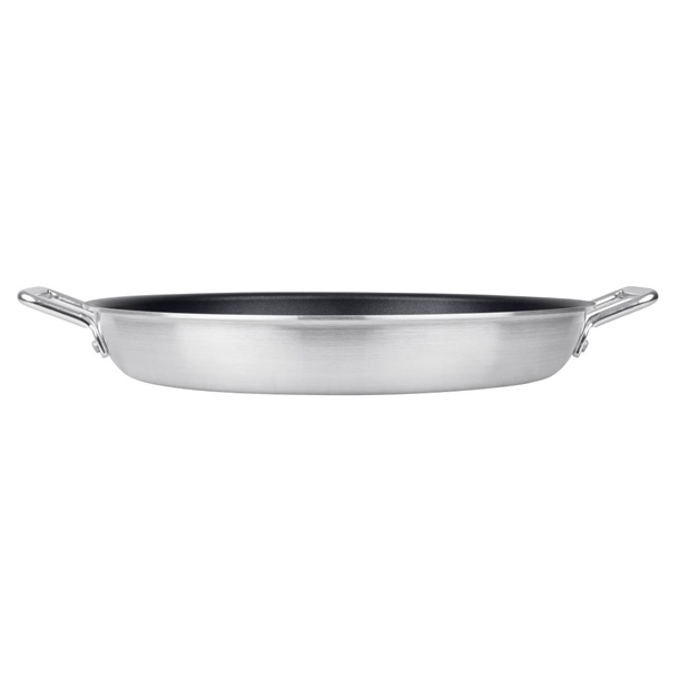 Vogue Aluminium Non-stick Teflon Platinum Plus Paella Pan 450mm