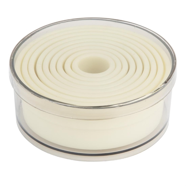 Vogue Plain Round Nylon Pastry Cutters (9 Pack) Vogue Plain Round Nylon Pastry Cutters (9 Pack)