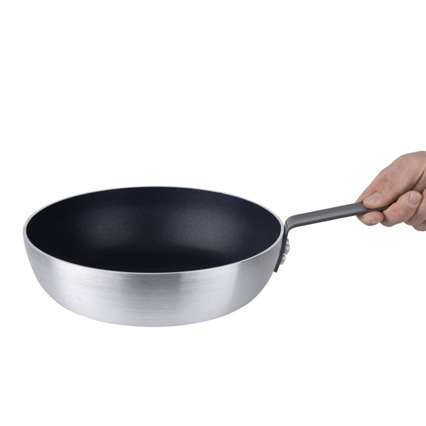 Vogue Aluminium Non-Stick Flared Induction Sauté Pan 28cm Vogue Aluminium Non-Stick Flared Induction Sauté Pan 28cm