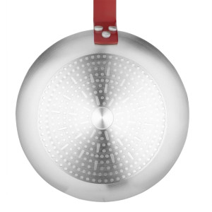 Hygiplas Aluminium Teflon Platinum Plus Frying Pan with Red Handle 240mm