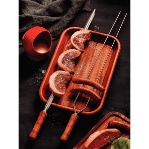 Tramontina Heavy Duty Stainless Steel Skewer Wood Handle 650mm Tramontina Heavy Duty Stainless Steel Skewer Wood Handle 650mm