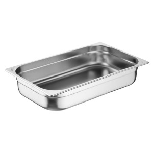 Nisbets Essentials Stainless Steel Gastronorm Tray 1/1 100mm ( 3 Pack)