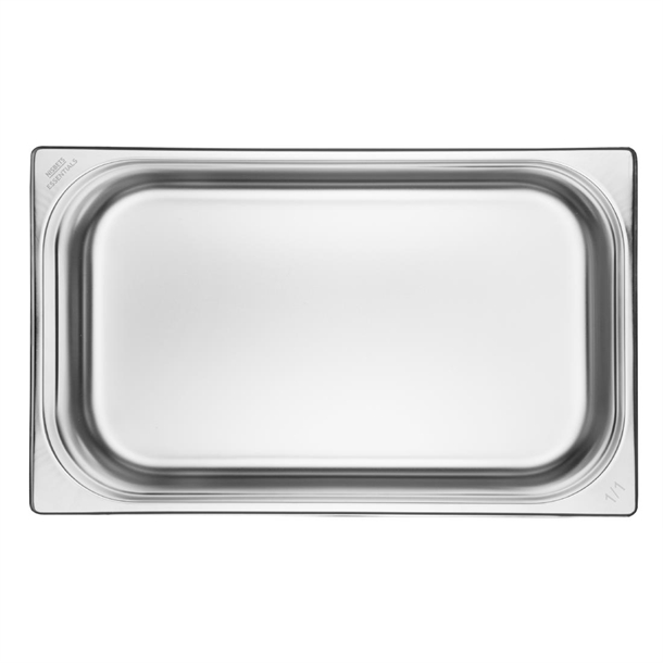 Nisbets Essentials Stainless Steel Gastronorm Tray 1/1 100mm ( 3 Pack) Nisbets Essentials Stainless Steel Gastronorm Tray 1/1 100mm ( 3 Pack)
