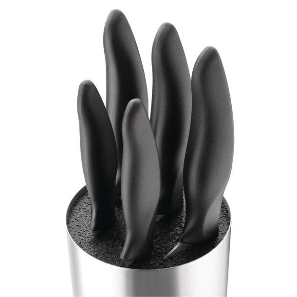 Nisbets Essentials Knife Block and Knives Set