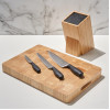 Vogue Prep Like a Pro 3-Piece Knife Set with Knife Block