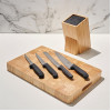 Vogue Prep Like a Pro 3-Piece Knife Set with Knife Block