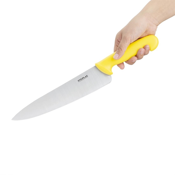 Hygiplas Chefs Knife Yellow 250mm Hygiplas Chefs Knife Yellow 250mm