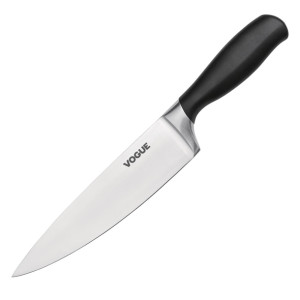 Vogue Soft Grip Chefs Knife Black 200mm