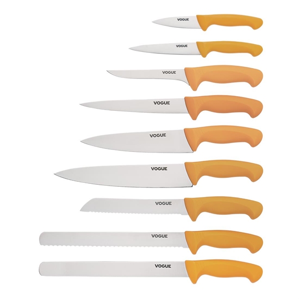 Vogue Soft Grip Pro Chef Knife Yellow 25.5cm Vogue Soft Grip Pro Chef Knife Yellow 25.5cm