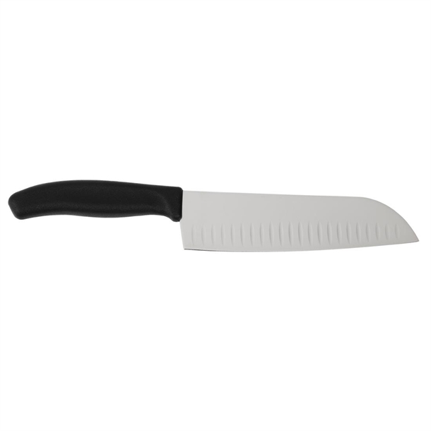 Victorinox Santoku Knife Black Scalloped Edge 171mm