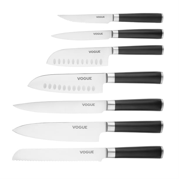 Vogue Bistro Santoku Knife Black 142mm