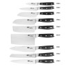 Vogue Tsuki Series 7 Santoku Knife Black 175mm