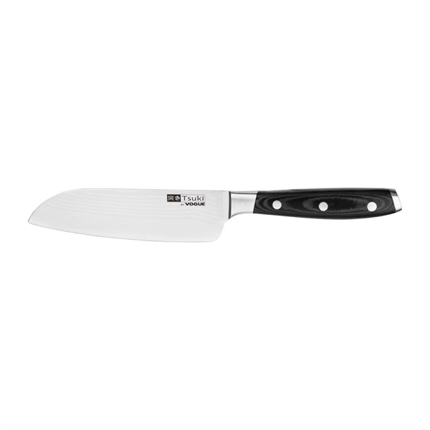 Vogue Tsuki Series 7 Santoku Knife Black 14.3cm