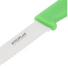 Hygiplas Serrated Tomato Knife Green 105mm Hygiplas Serrated Tomato Knife Green 105mm